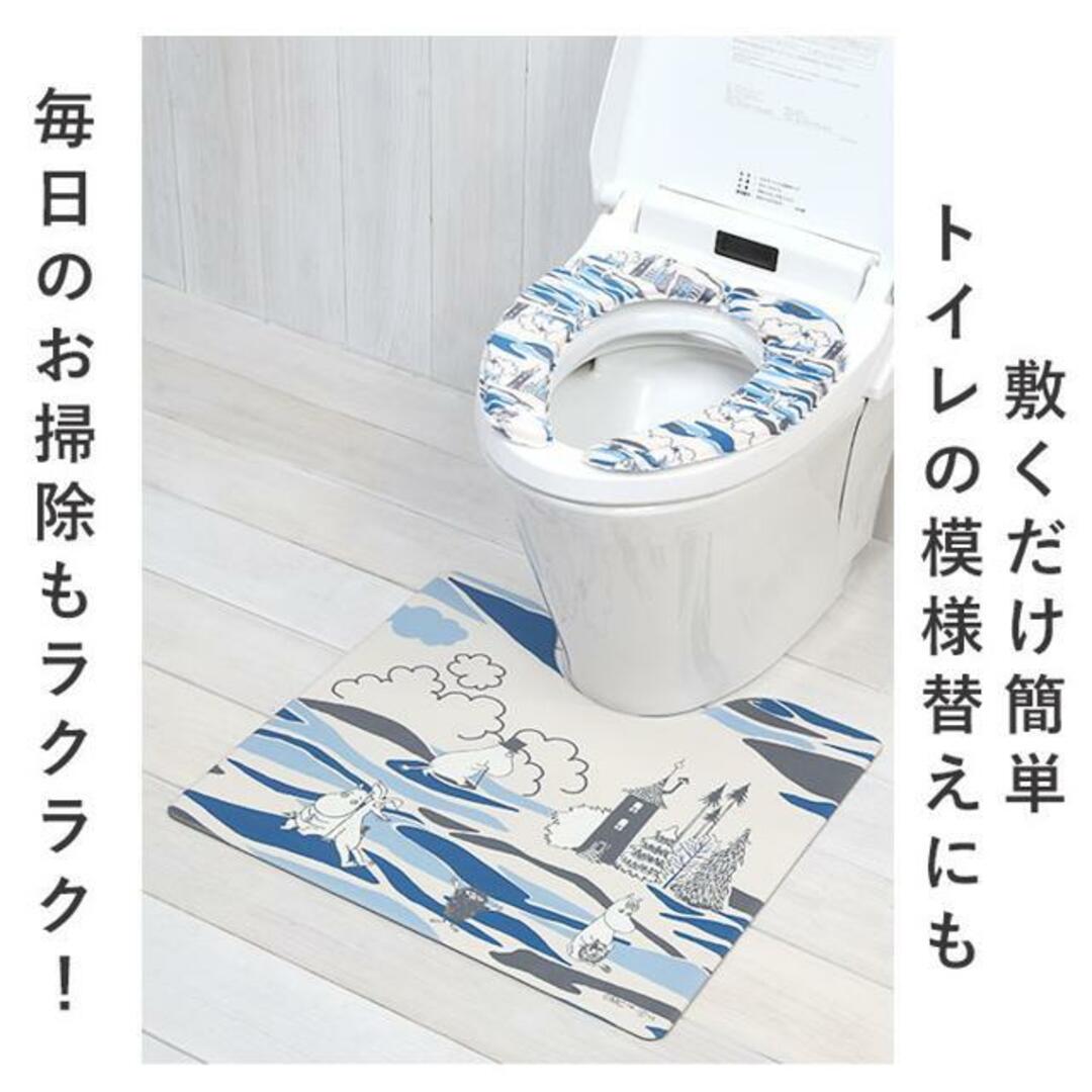 ヨコズナ ムーミン PVCトイレマット インテリア/住まい/日用品のラグ/カーペット/マット(トイレマット)の商品写真