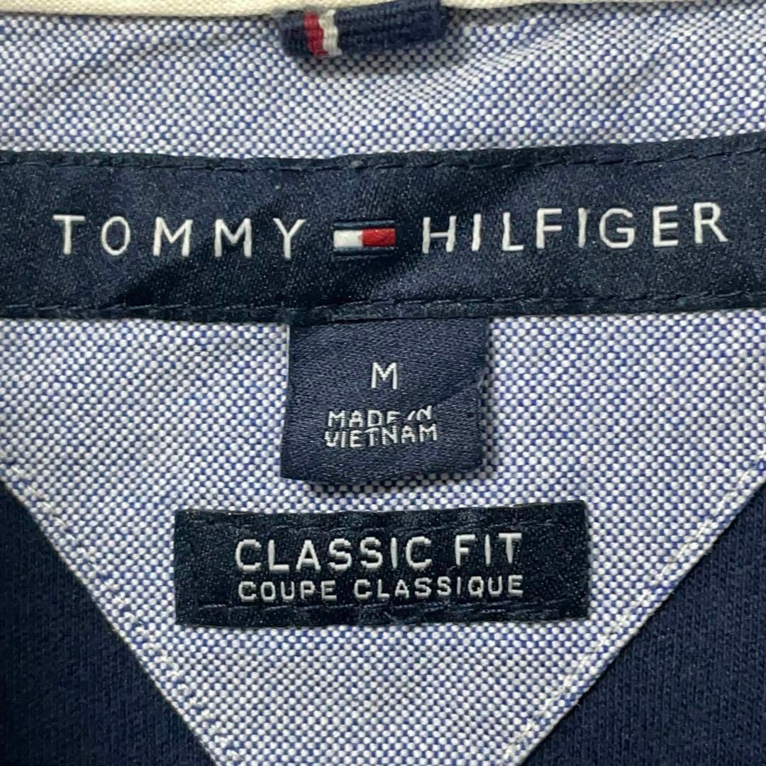 TOMMY HILFIGER(トミーヒルフィガー)のトミーヒルフィガー USA古着 ポロシャツ 半袖 ワンポイントロゴ刺繍 紺メンズ メンズのトップス(ポロシャツ)の商品写真