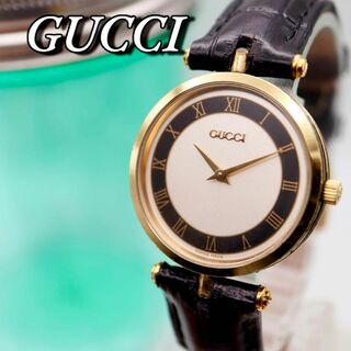 グッチ(Gucci)のGUCCI ラウンド ゴールド クォーツ レディース腕時計 680(腕時計)