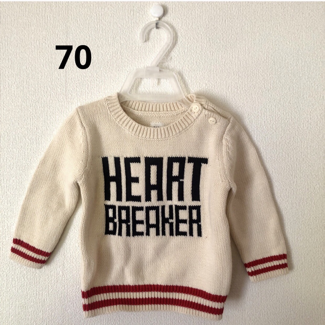 babyGAP(ベビーギャップ)のgap 70cmコットンセーター  キッズ/ベビー/マタニティのベビー服(~85cm)(ニット/セーター)の商品写真