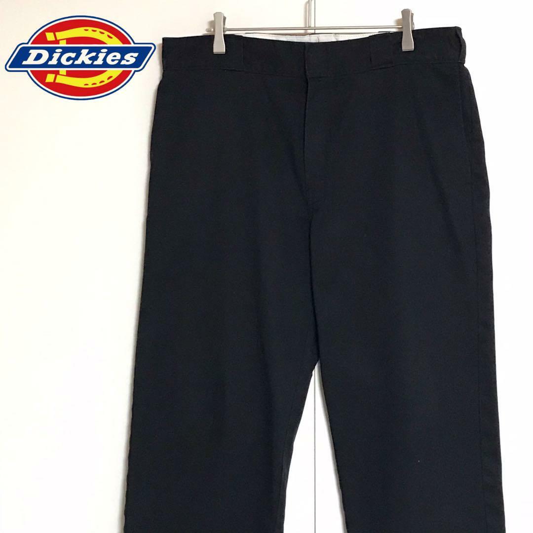 Dickies(ディッキーズ)の【ビッグサイズ】ディッキーズ　ロゴ入りワークパンツ　ブラック　874  C403 メンズのパンツ(ワークパンツ/カーゴパンツ)の商品写真