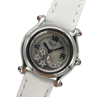 Chopard - 　ショパール Chopard ハッピースポーツ　ホワイトシェル 27/8245-21 シルバー×ホワイト SS/新品社外ベルト（純正尾錠） クオーツ レディース 腕時計