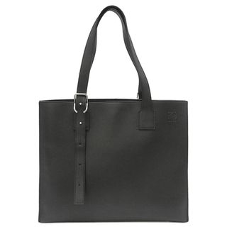 ロエベ(LOEWE)のロエベ LOEWE トートバッグ バックルホリゾンタル カーフ ブラック シルバー金具 黒 ショルダー  B692K96X06 【保存袋】【中古】(トートバッグ)