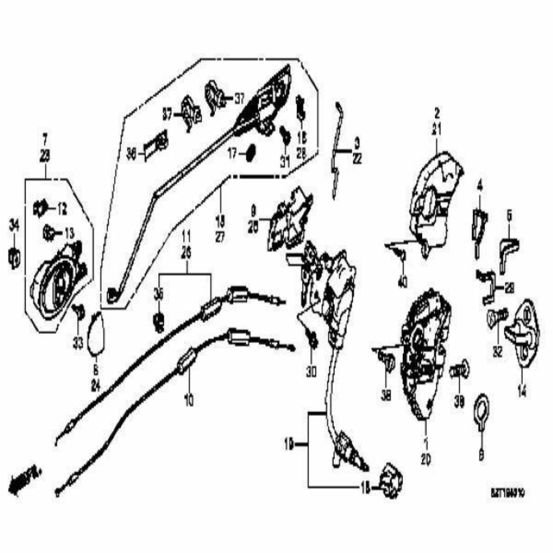 ホンダ(ホンダ)のホンダ CR-Z DAA-ZF2 ハンドル R フロントドア 自動車/バイクの自動車(車種別パーツ)の商品写真