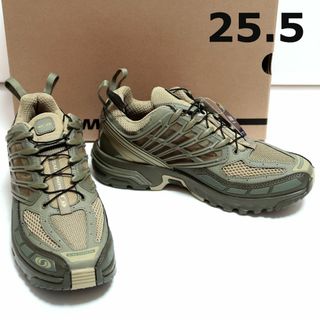 サロモン(SALOMON)の25.5 新品 SALOMON ACS PRO スニーカー グリーン カーキ(スニーカー)