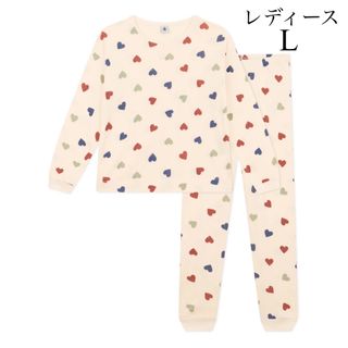 PETIT BATEAU - 新品 プチバトー 2024 SS 新作 レディース L 長袖 パジャマ ハート