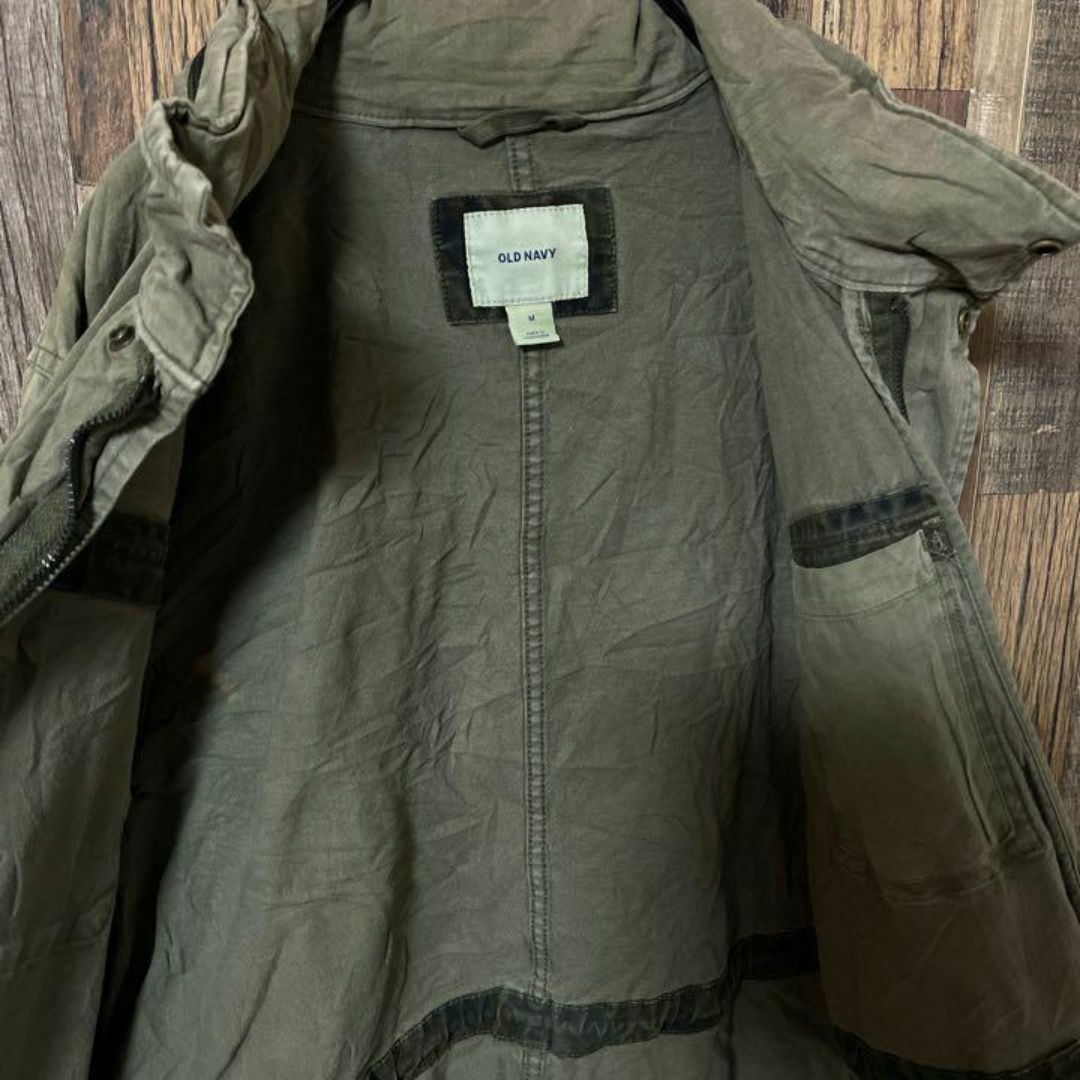オールドネイビー カーキ ブルゾン メンズ M 古着 90s 長袖 ジャケット メンズのジャケット/アウター(ブルゾン)の商品写真