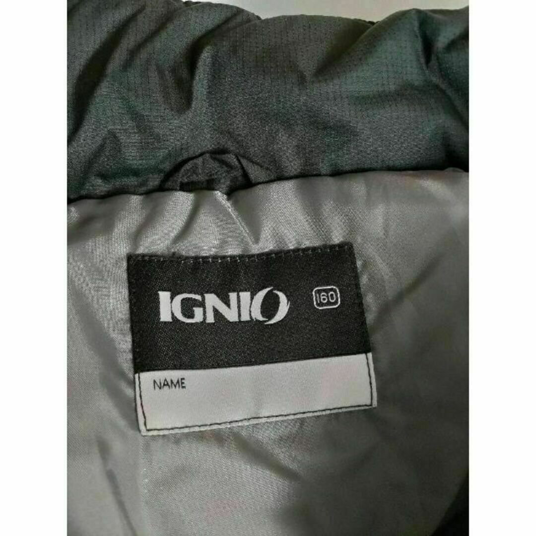 IGNIO イグニオ フード付き 中綿入りジャケット グレー 160cm キッズ/ベビー/マタニティのキッズ服男の子用(90cm~)(ジャケット/上着)の商品写真