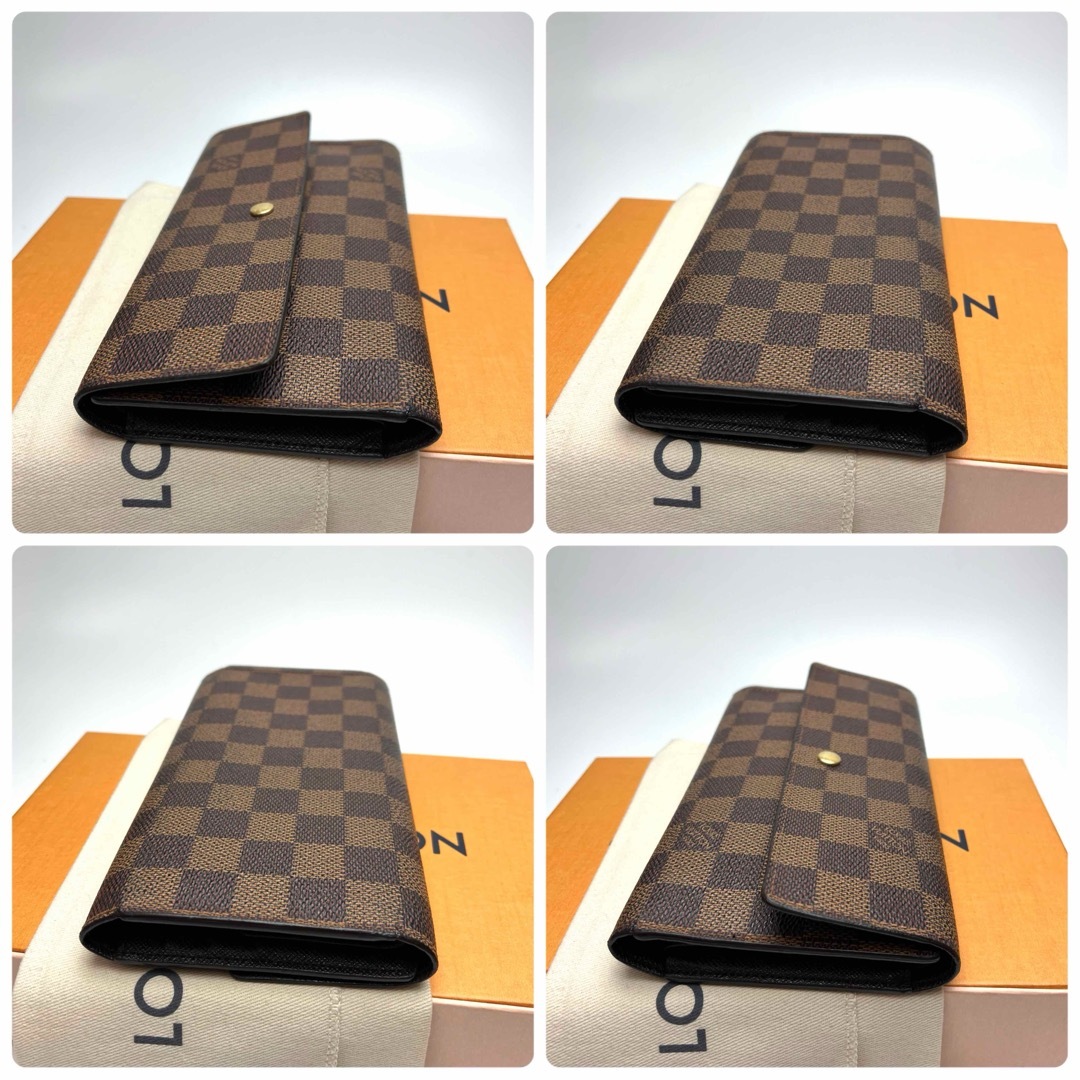 LOUIS VUITTON - 鑑定済 ルイヴィトン ダミエ 6枚カード 3つ折長 LOUIS VUITTON - 鑑定済 ルイヴィトン ダミエ 6枚カード 3つ折長