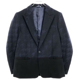 ランバンオンブルー(LANVIN en Bleu)のLANVIN en Bleu ランバン オン ブルー カモフラ切替テーラードジャケット ブルー×ブラック 46 MK 246253(テーラードジャケット)