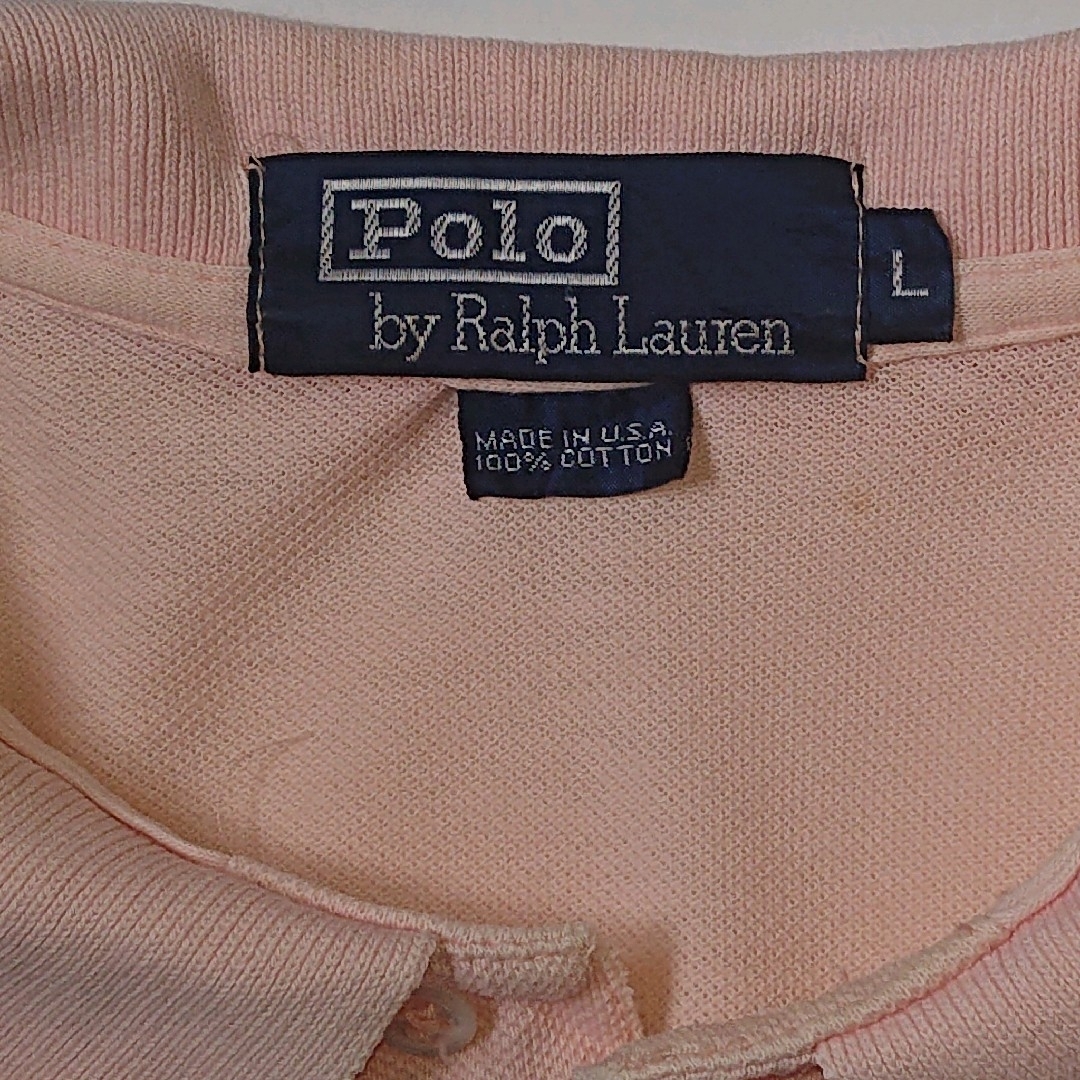 Ralph Lauren(ラルフローレン)の【ポロ ラルフローレン】鹿の子編み ポロシャツ/men's Ｌ/アメリカ製 メンズのトップス(ポロシャツ)の商品写真