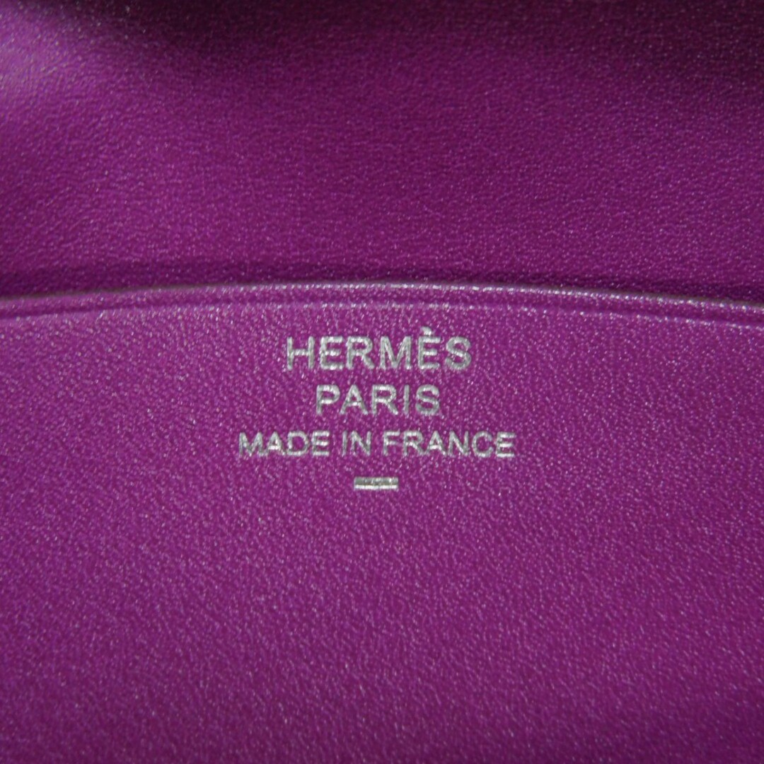 Hermes(エルメス)のHERMES エルメス ベアン スフレ タッチ Hロゴ Hマーク ベルトストラップ ヴィオレ ヴァイオレット ブルーペトロール バイカラー パープル パラジウム シルバー エキゾチック リザード  タデラクト 長財布 レディースのファッション小物(財布)の商品写真