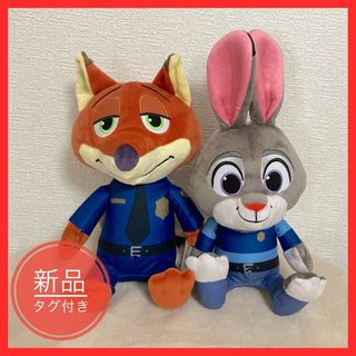 ディズニー(Disney)のズートピア Mぬいぐるみ ジュディ&ニック(キャラクターグッズ)