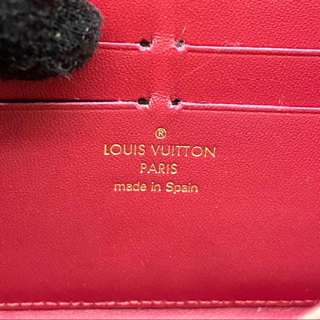 LOUIS VUITTON(ルイヴィトン)のLOUIS VUITTON ルイ ヴィトン ポルトフォイユ・フロール モノグラム フューシャ Ｍ６４５８５ イニシャル有り 長財布 ウォレット メンズ レディース ＬＶ レディースのファッション小物(財布)の商品写真