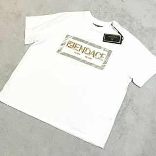 フェンディ(FENDI)の【新品未使用】 FENDACE コラボ　ロゴ柄　半袖Tシャツ　ホワイト　L(Tシャツ/カットソー(半袖/袖なし))