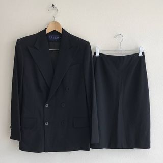 『USED』 RALPH LAUREN ラルフローレン  スーツ セットアップ ブラック レディース【中古】