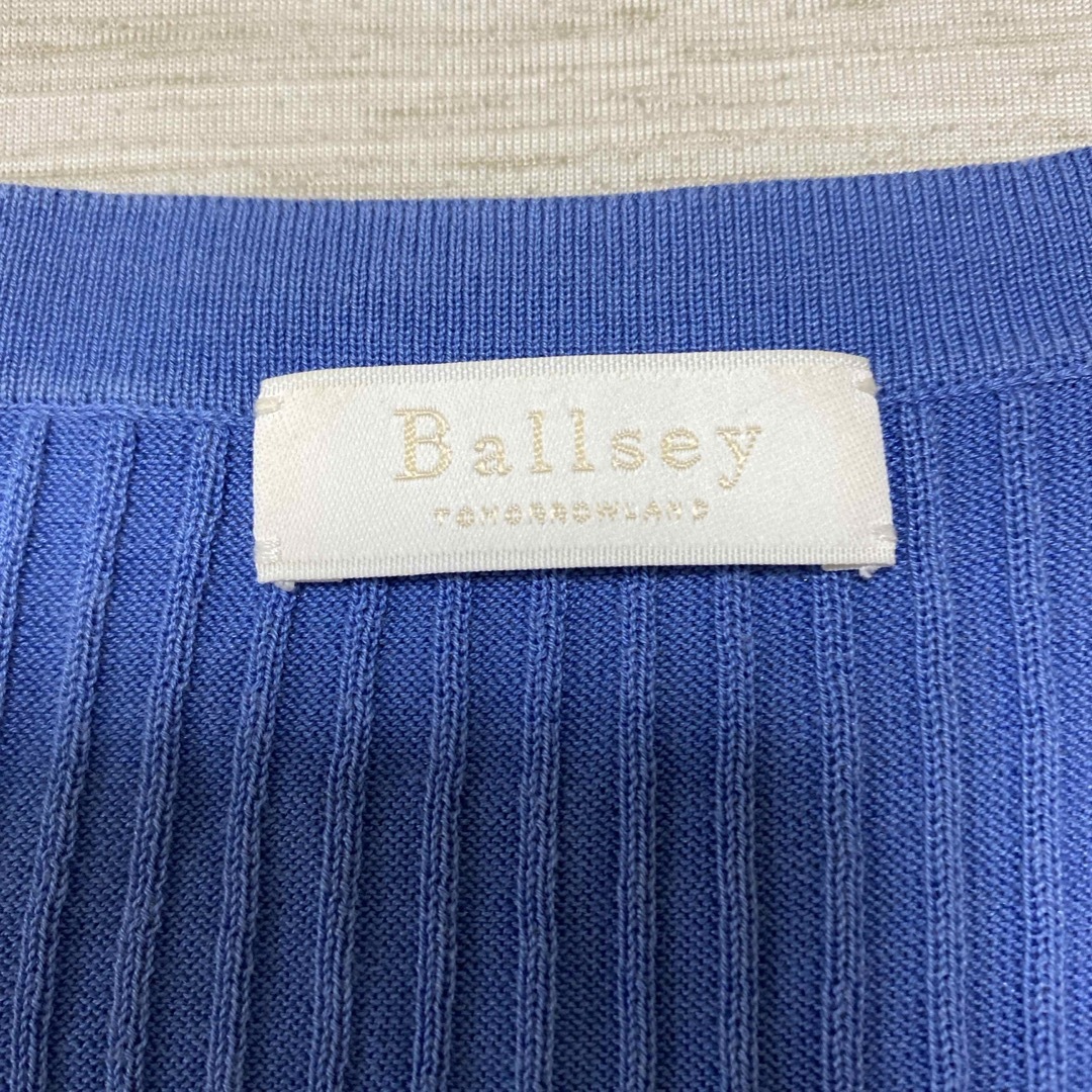 Ballsey(ボールジィ)のトゥモローランド　Ballsey ボールジィ　コットンシルクカーディガン　38  レディースのトップス(カーディガン)の商品写真