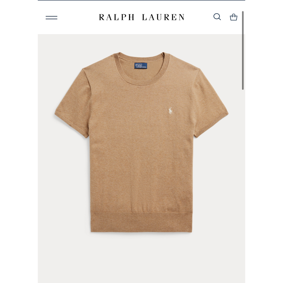 POLO RALPH LAUREN(ポロラルフローレン)のポロラルフローソン　コットンブレンド ショートスリーブ セーター　Tシャツ レディースのトップス(Tシャツ(半袖/袖なし))の商品写真