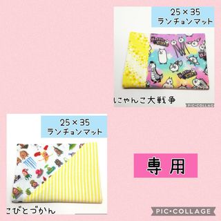 値下げ品　No.368 ランチョンマット 25×35cm こびとづかん 白(その他)