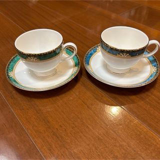 ウェッジウッド(WEDGWOOD)のウェッジウッドCURZONカップ&ソーサー2客セット(グラス/カップ)