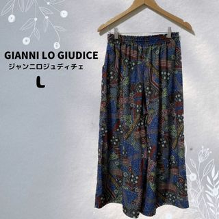 GIANNI LO GIUDICE - 極美品★GIANNI LO GIUDICE 日本製 ガウチョパンツ ワイド 総柄