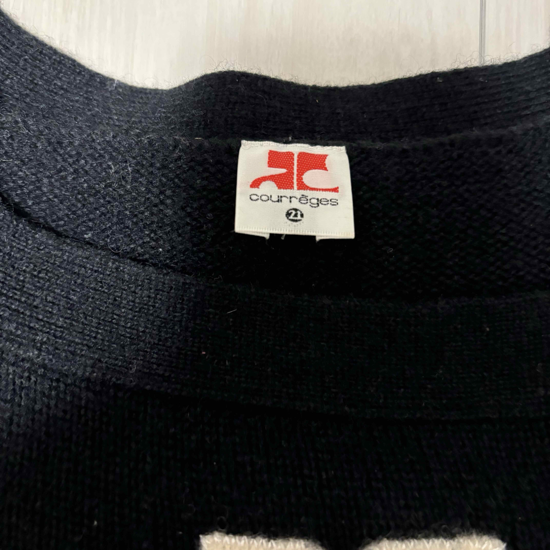 Courreges(クレージュ)の希少　クレージュ　アイコン×21 半袖　ニット レディースのトップス(ニット/セーター)の商品写真