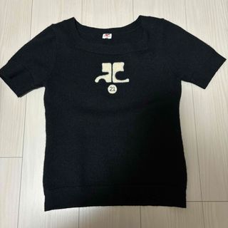 クレージュ(Courreges)の希少　クレージュ　アイコン×21 半袖　ニット(ニット/セーター)