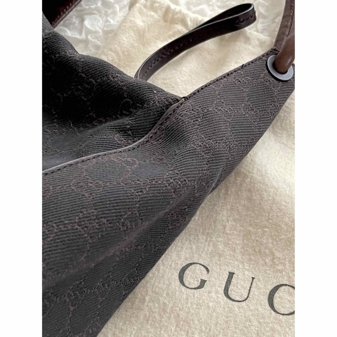 Gucci(グッチ)の数回使用 美品 GUCCI グッチ キャンバス バッグ ブラウン レディースのバッグ(ショルダーバッグ)の商品写真