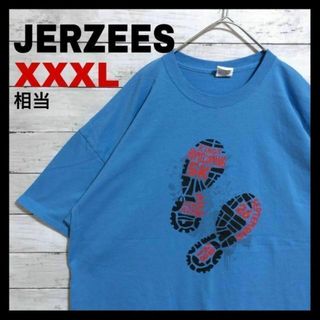 ジャージーズ(JERZEES)のf83 US古着　半袖Tシャツ　KINGSHOMECOMING　足跡　企業ロゴ(Tシャツ/カットソー(半袖/袖なし))