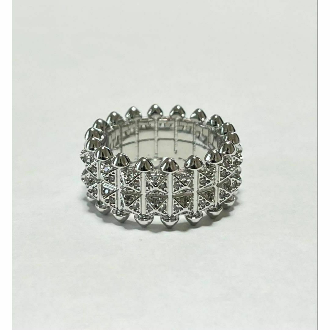 006②ピンクリング　指輪　ジルコニア　とけとげ　アクセサリー韓国結婚式入学 レディースのアクセサリー(リング(指輪))の商品写真