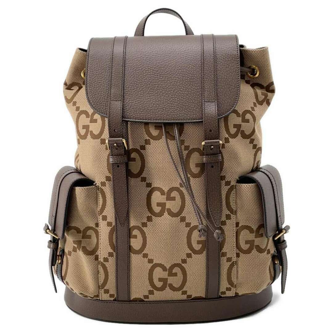 Gucci(グッチ)のグッチ リュック ジャンボGG キャンバス レザー 678829 GUCCI メンズ リュックサック メンズのバッグ(バッグパック/リュック)の商品写真