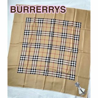 バーバリー(BURBERRY)のBURRERRYS バーバリー　シルク感　大判スカーフ　ノバチェック柄(バンダナ/スカーフ)