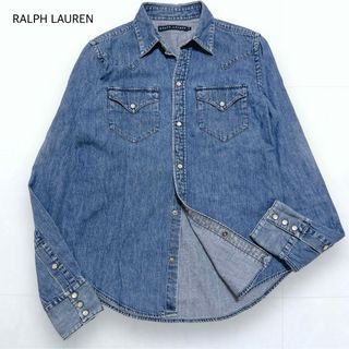 ラルフローレン(Ralph Lauren)の美品＊ラルフローレン デニム ウエスタンシャツ パールボタン 長袖 7(シャツ/ブラウス(長袖/七分))