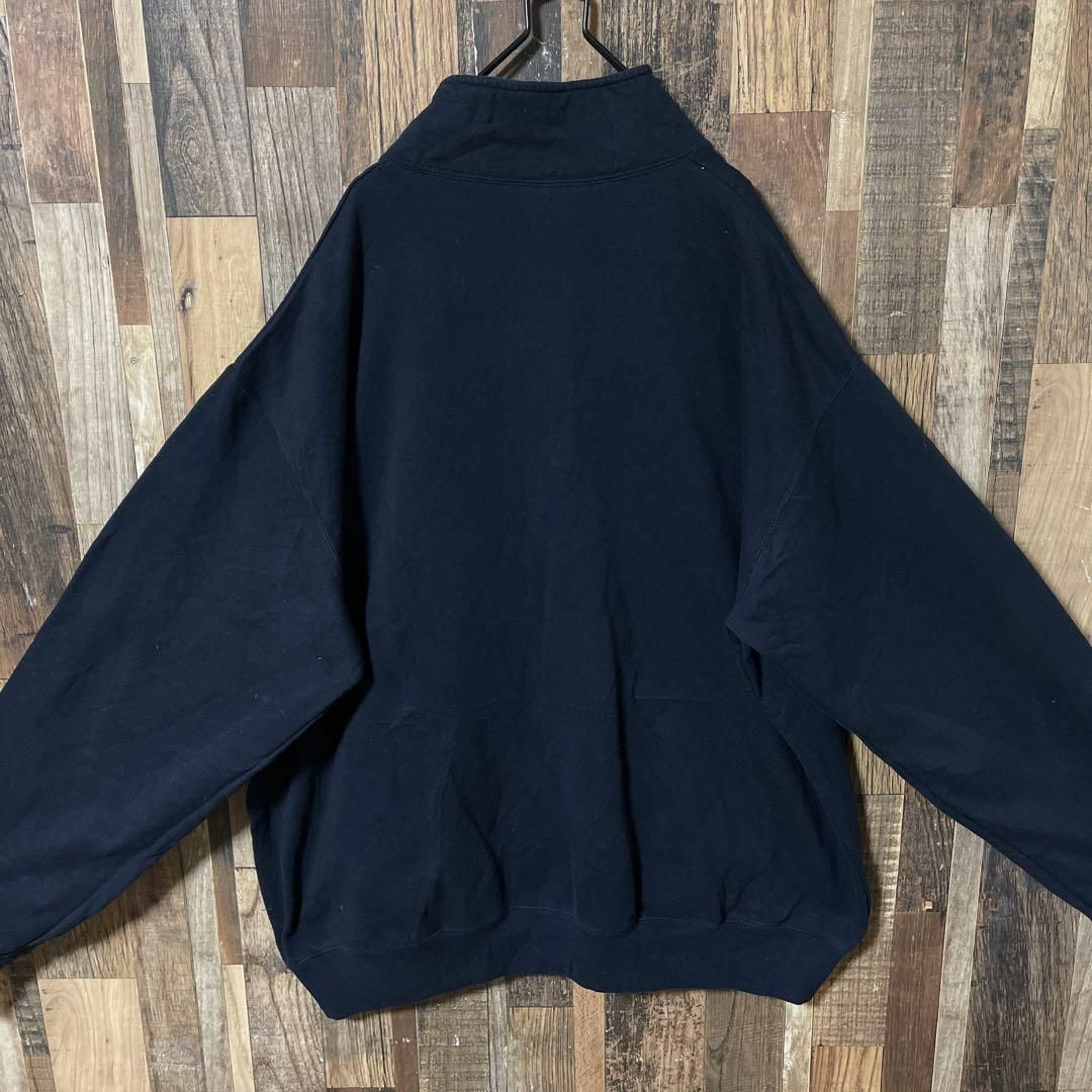 Champion(チャンピオン)のチャンピオン ハーフジップ メンズ 2XL ネイビー トレーナー古着 スウェット メンズのトップス(スウェット)の商品写真