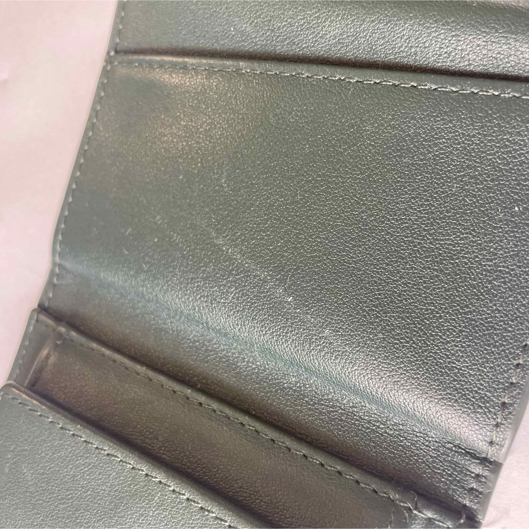 MURA 三つ折り財布　本革　緑 メンズのファッション小物(折り財布)の商品写真