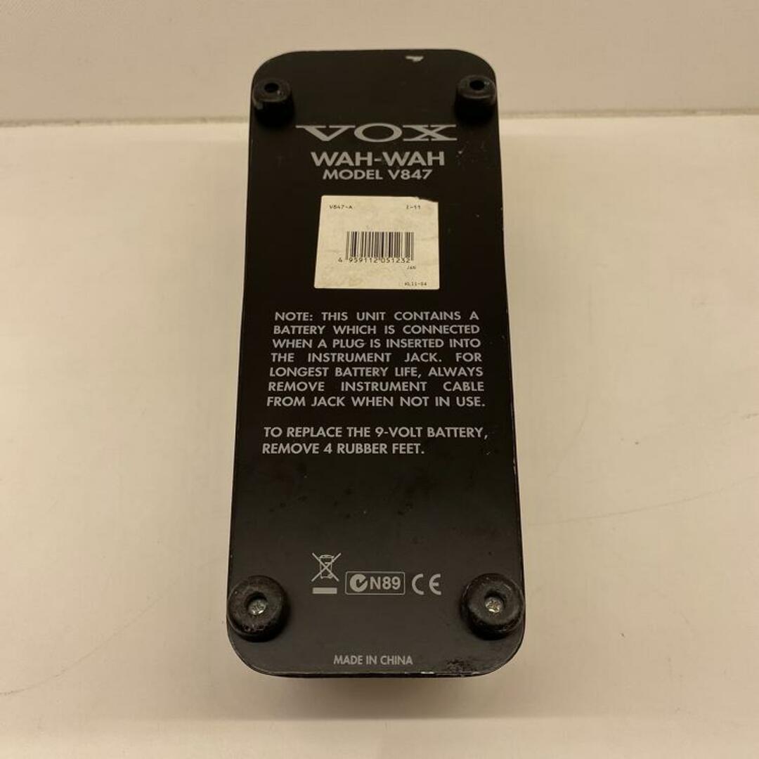 VOX(ヴォックス)のVOX（ボックス）/V847 WAH PEDAL【現物画像】 【中古】【USED】ワウペダル【マークイズ福岡ももち店】 楽器のギター(エフェクター)の商品写真