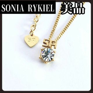 ソニアリキエル(SONIA RYKIEL)の【美品】SONIA RYKIEL　ソニアリキエル　ゴールド　ネックレス　ストーン(ネックレス)