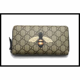 グッチ(Gucci)のグッチ GGスプリーム 蜂 bee ラウンド 長財布■04hh041422-3K(長財布)