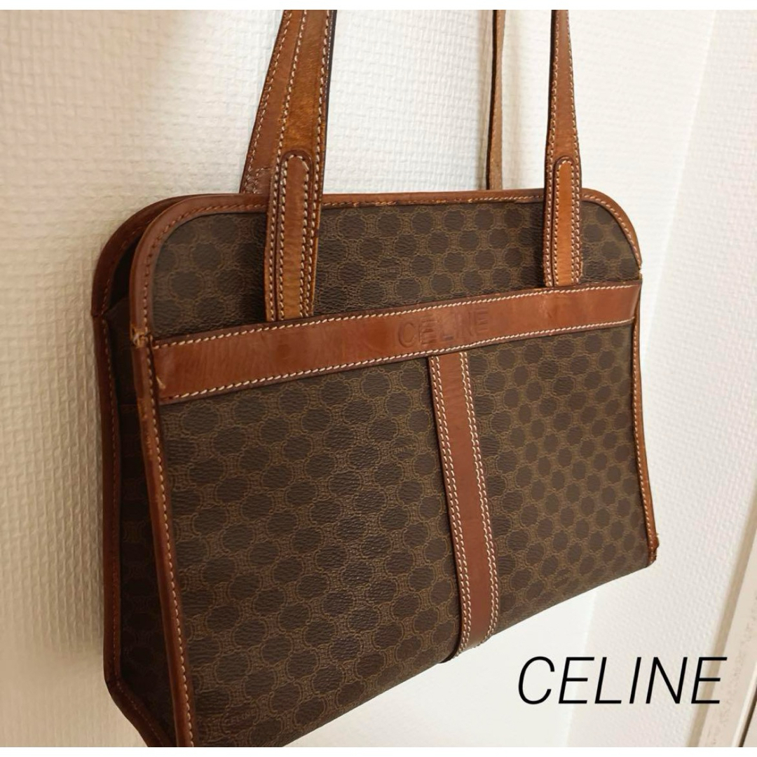 CELINE - オールドセリーヌ　マカダム　ハンドバッグ　肩掛け　CELINE