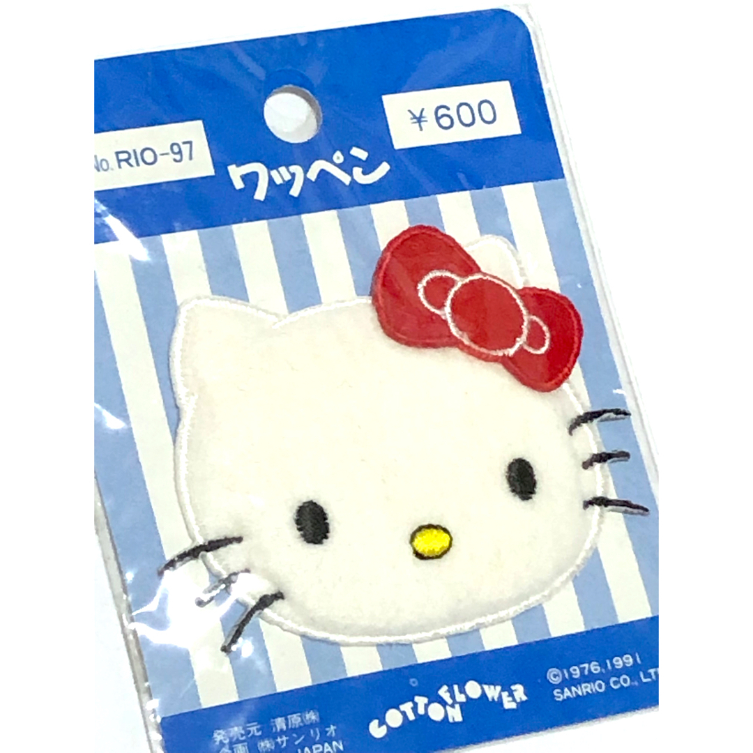 サンリオ キティ キティちゃん 1990年 平成レトロ ワッペン サンリオ キティ キティちゃん 1990年 平成レトロ ワッペン