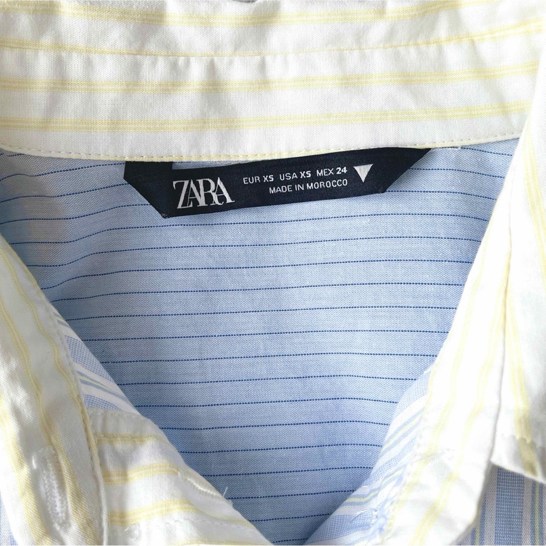 ZARA(ザラ)のザラ　ZARA  マルチカラー　ストライプ　オーバサイズ　ビッグシャツ　水色 レディースのトップス(シャツ/ブラウス(長袖/七分))の商品写真