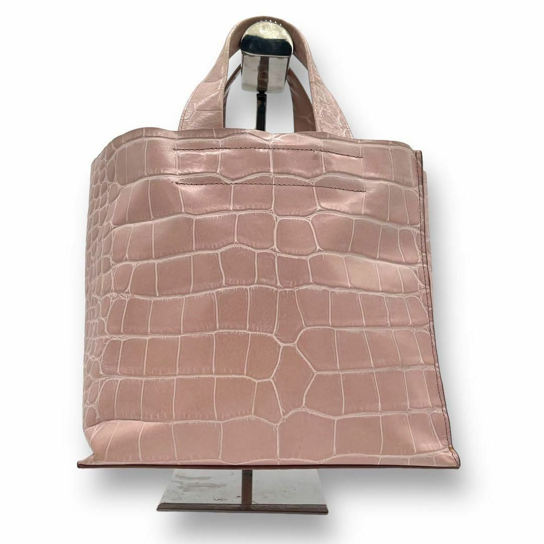 FURLA - FURLA《フルラ》 クロコ型押し ハンド トート バッグ FURLA - FURLA《フルラ》 クロコ型押し ハンド トート バッグ