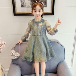 【並行輸入】子供 ワンピース レース 春夏秋 kdress6059(ドレス/フォーマル)