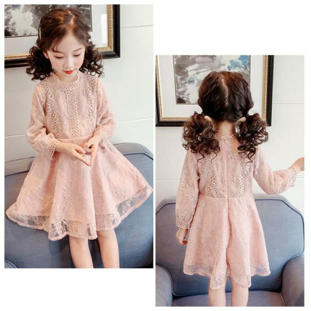 【並行輸入】子供 ワンピース レース 春夏秋 kdress6059 キッズ/ベビー/マタニティのキッズ服女の子用(90cm~)(ドレス/フォーマル)の商品写真