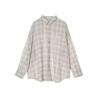 グリーンパークス(green parks)の【チェックベージュ】リネンレーヨン2wayシャツ 24SS/レディース/カシュクール/春夏/シアー(シャツ/ブラウス(長袖/七分))