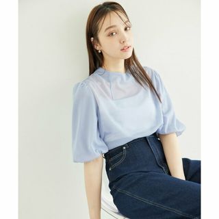 ロペピクニック(Rope' Picnic)の【サックス（48）】袖ボリュームブライトシアーブラウス(シャツ/ブラウス(長袖/七分))