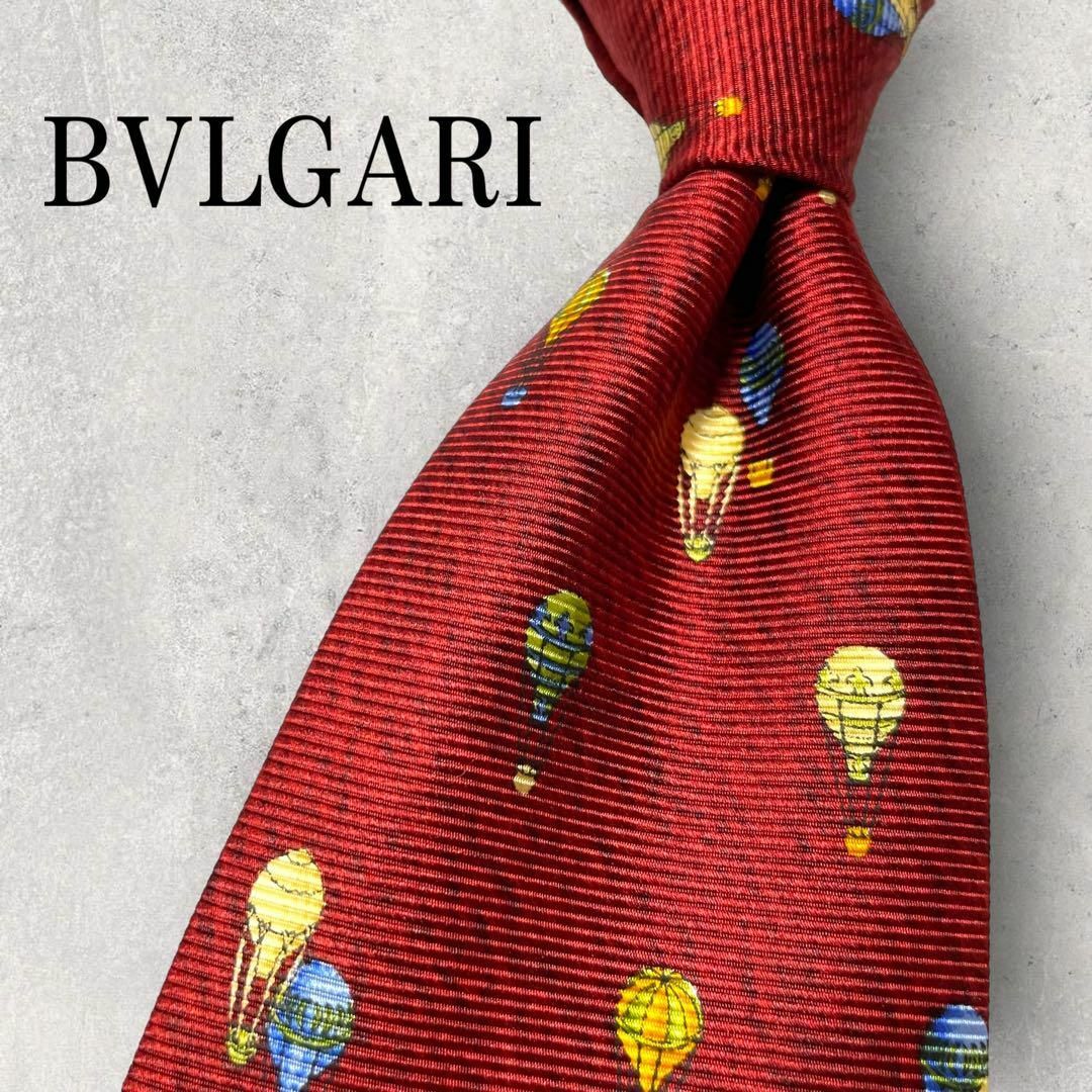 BVLGARI(ブルガリ)の美品 BVLGARI ブルガリ セッテピエゲ 気球 風船 ネクタイ ボルドー メンズのファッション小物(ネクタイ)の商品写真