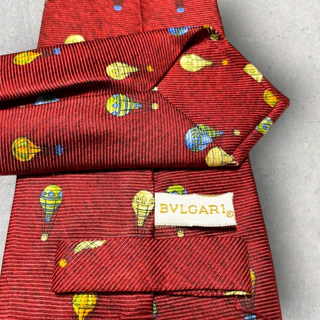 BVLGARI(ブルガリ)の美品 BVLGARI ブルガリ セッテピエゲ 気球 風船 ネクタイ ボルドー メンズのファッション小物(ネクタイ)の商品写真