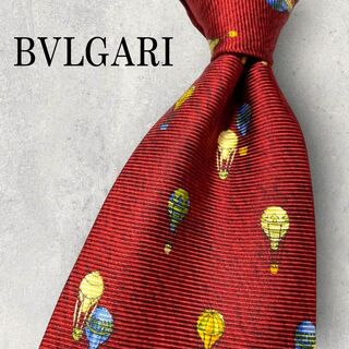 ブルガリ(BVLGARI)の美品 BVLGARI ブルガリ セッテピエゲ 気球 風船 ネクタイ ボルドー(ネクタイ)
