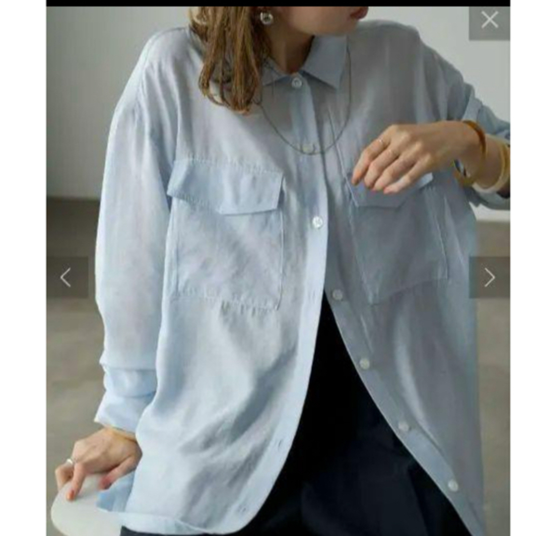 Omekashi(オメカシ)のオメカシ　シアーボックスシャツ　フリーサイズ レディースのトップス(シャツ/ブラウス(半袖/袖なし))の商品写真